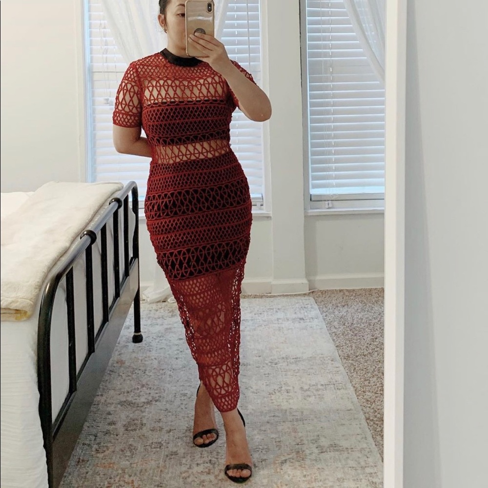 Red and Black Party Dress